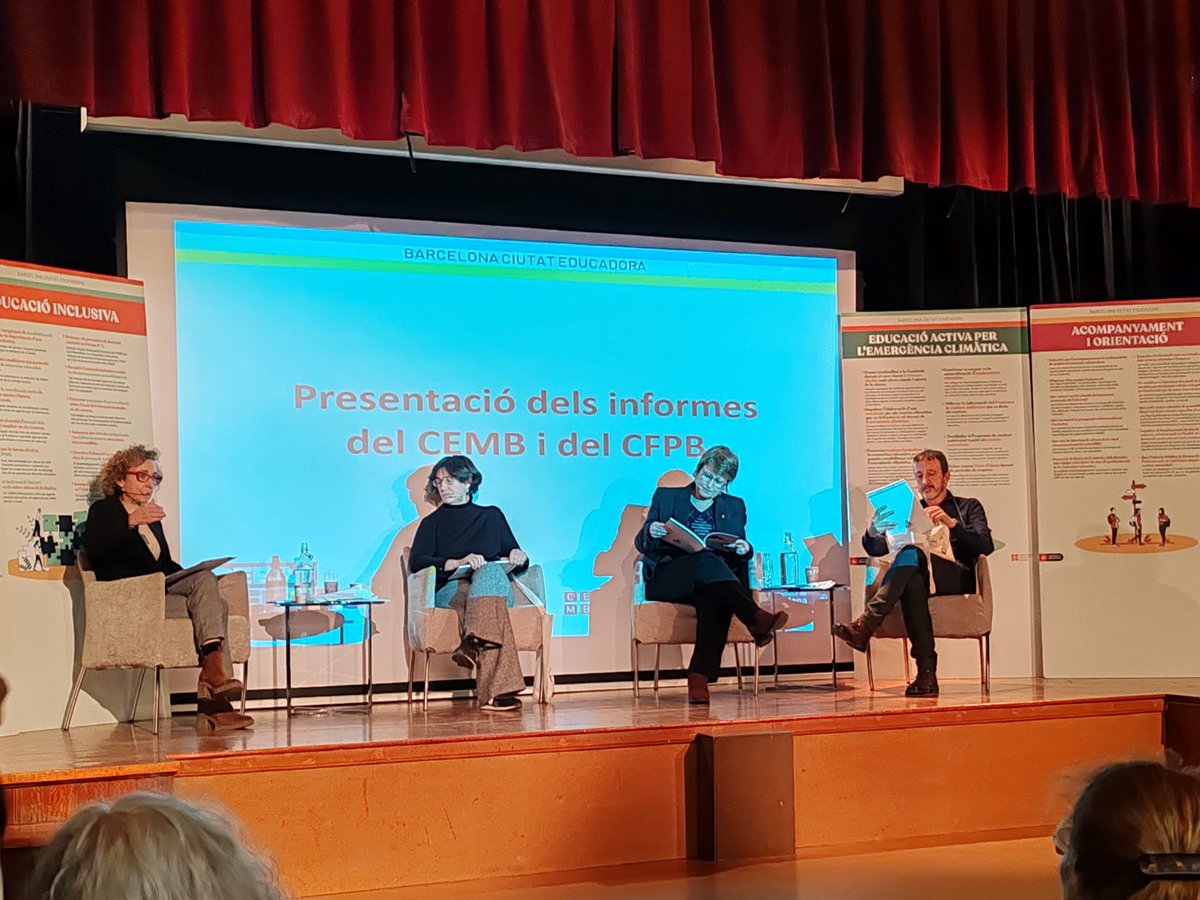 Presentació dels informes de les comisions de treball del Consell Escolar Municipal de Barcelona, agraits de participar! <a href="/BCNeducadora/">BCN Educadora</a> <a href="/consorciedubcn/">Consorci d'Educació</a>