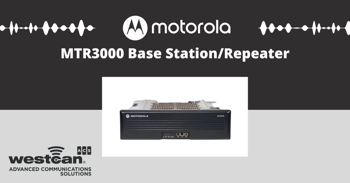 The MTR3000 is a MOTOTRBO integrated voice and data base-station/repeater designed to meet the requirements of small public safety, utilities and professional organizations.
Contact us at 1-800-794-3926 to learn more about the MTR3000.