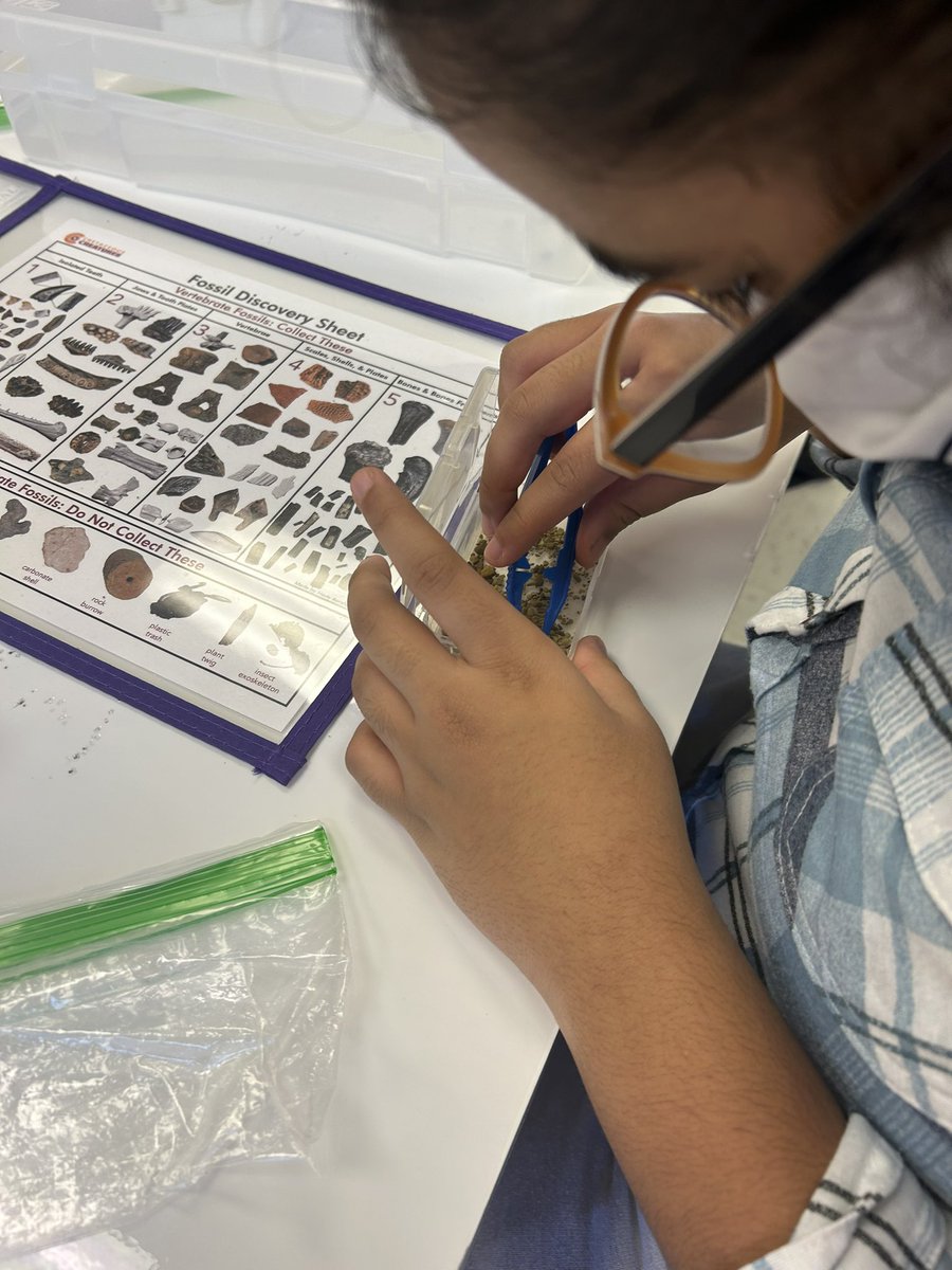FCSreader's tweet image. And I thought I was the oldest thing @FranklintonMS!!  8th grade science classes are helping @NaturalSciences find micro fossils!  The Microeye is coming in very handy @UnitedWayFC in magnifying our samples.