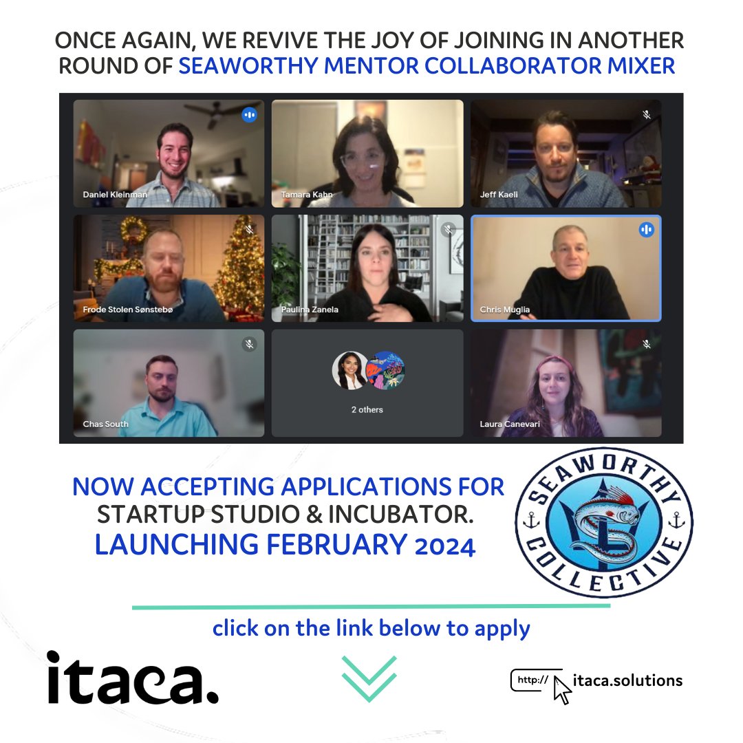 😃Once again, we revive the joy of joining
@SeaworthyDaniel and his team in another round of the <a href="/SeaworthyGlobal/">Seaworthy Collective</a> Collaborator Mixer  

Startup Studio &amp; Incubator applications open, February 2024 launch.👇 seaworthycollective.com/seachange

<a href="/LauraCanevari/">Laura Canevari</a> @SeaworthyDaniel <a href="/SeaworthyGlobal/">Seaworthy Collective</a>