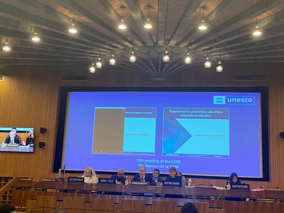 “🇵🇱 welcomes granting of enhanced protection to five additional cultural properties in 🇺🇦 as well as @UNESCO training on #heritage protection.” 🇵🇱 during the first meeting after election as the member of The #Committee for the Protection of #CulturalProperty #1954Convention.