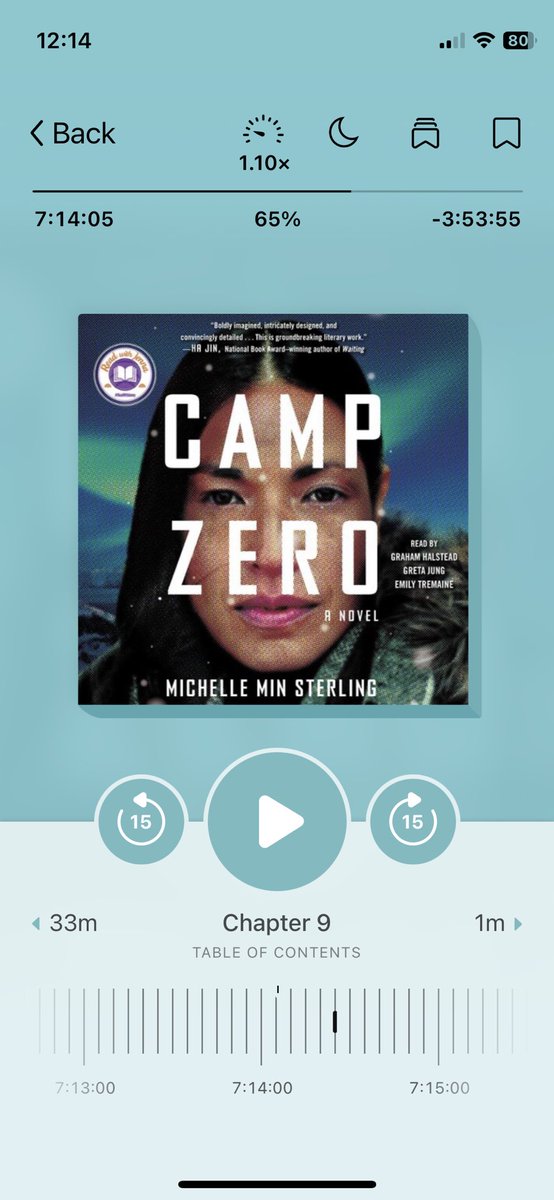 Repetitive microscope work might seem boring to some, but to me it means I get to spend some time listening to an audiobook. Today it’s Camp Zero by Michelle Min Sterling. What are some of your favorite audiobooks?