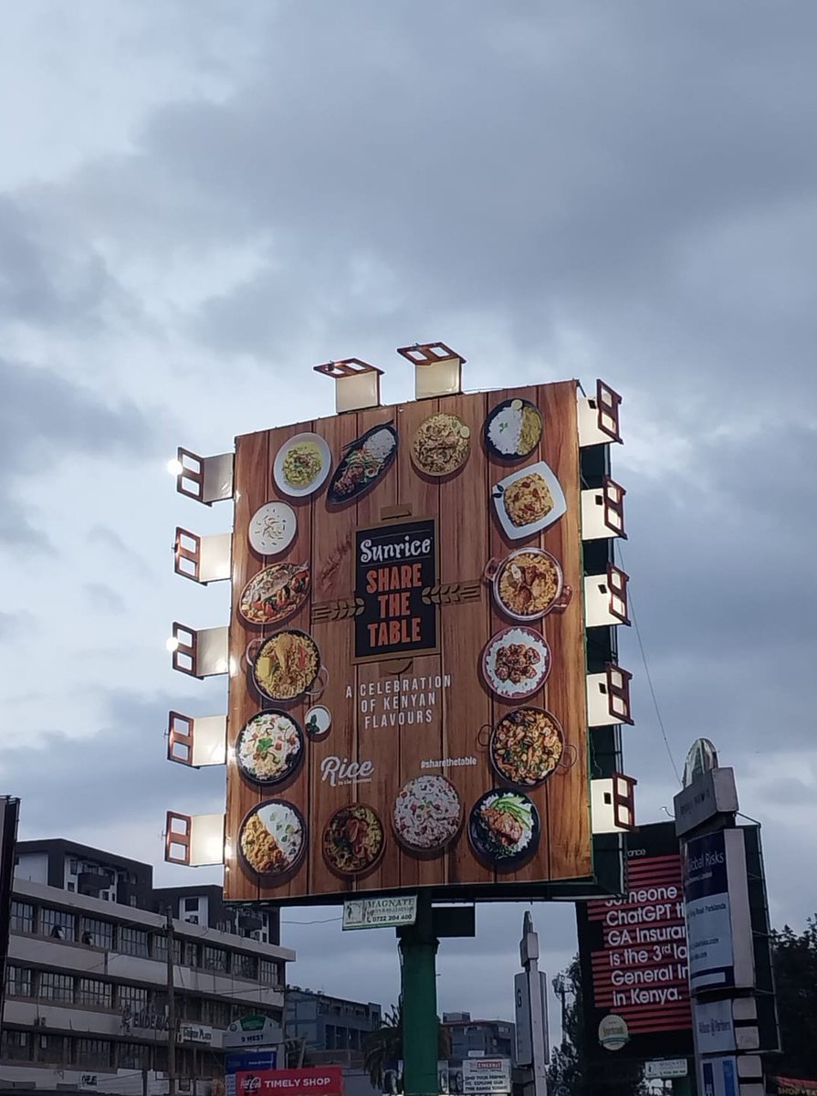 Egline_Samoei's tweet photo. Sunrice #sharethetable billboard wueh! https://t.co/YqqfDFRuha