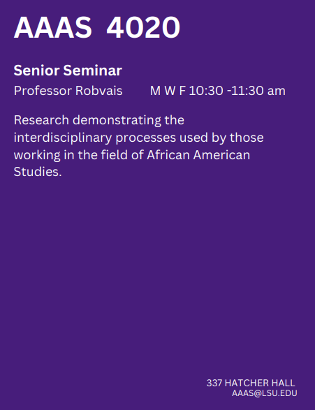 Enroll today in AAAS Selected Spring 2024 course offerings! #MajorWhereYouMatter™