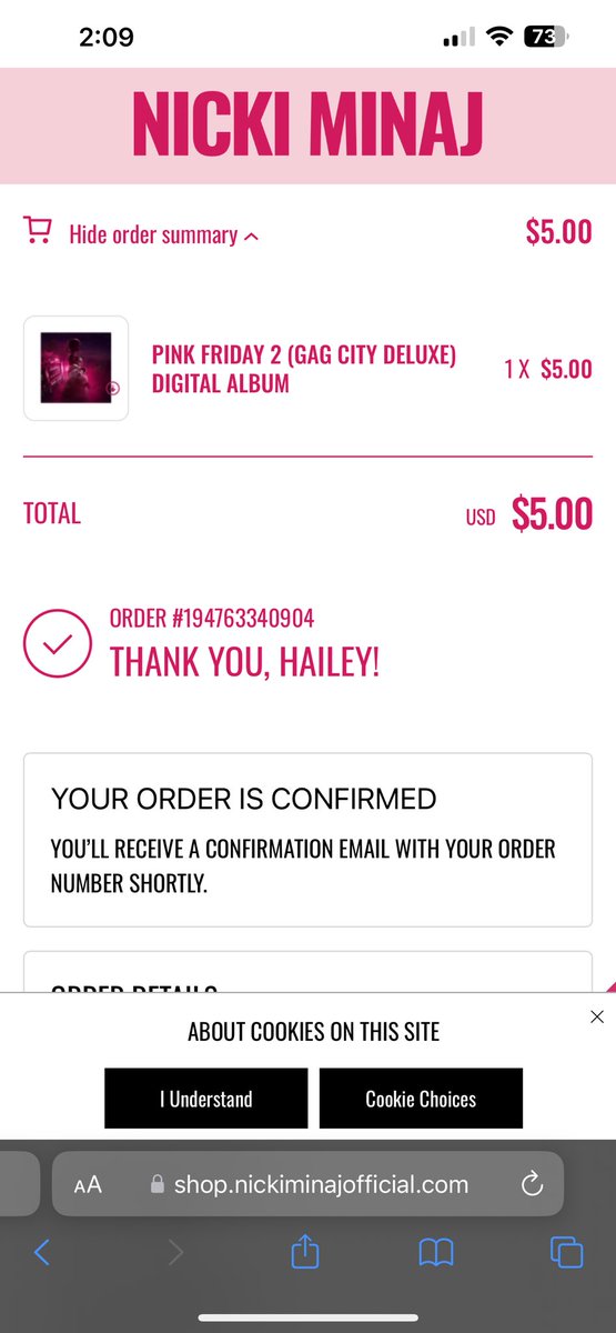 haileycollettt's tweet photo. @NICKIMINAJ #NickiDay #LookNicki #NickiMinaj #PINKFRIDAY2 🎀💖 https://t.co/wR8i8jMDIU