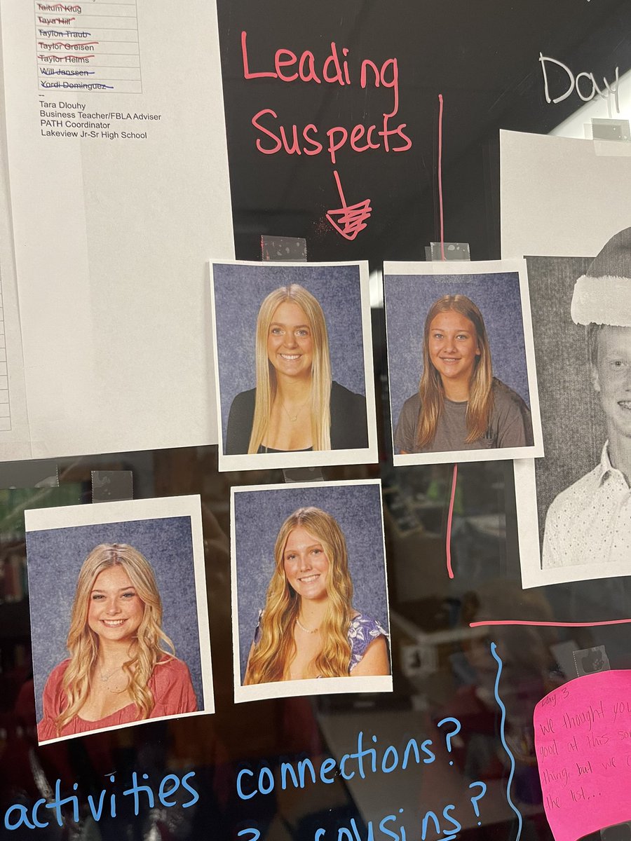 Zeroing in on my Secret Santas!!  Thankfully I received these helpful markers to keep track of my notes!  🎅🏼🧐 #lakeviewvikes <a href="/lakeview_fbla/">Lakeview FBLA</a>