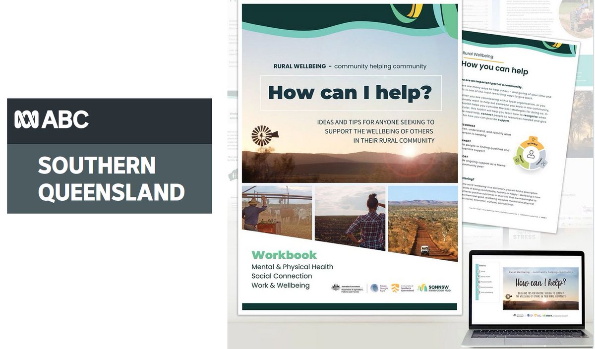Dr Jennifer Luke 🌳🥾📷☕️ (@aclearoutlook) on Twitter photo Interviewed on ABC Southern Queensland radio - talking #wellbeing #mentalhealth, #socialconnection, #work & the Rural Wellbeing toolkit <a href="/sqnnswhub/">SQNNSW Innovation Hub</a> <a href="/unisqaus/">University of Southern Queensland</a> #futuredroughtfund <a href="/DAFFgov/">Department of Agriculture, Fisheries and Forestry</a>. <a href="/petermcilveen/">Peter McIlveen PhD</a> <a href="/sonja_march/">Sonja March</a> <a href="/ABCaustralia/">ABC Australia</a> abc.net.au/listen/program…
1:14:40 timemark📞 Interviewed on ABC Southern Queensland radio - talking #wellbeing #mentalhealth, #socialconnection, #work & the Rural Wellbeing toolkit <a href="/sqnnswhub/">SQNNSW Innovation Hub</a> <a href="/unisqaus/">University of Southern Queensland</a> #futuredroughtfund <a href="/DAFFgov/">Department of Agriculture, Fisheries and Forestry</a>. <a href="/petermcilveen/">Peter McIlveen PhD</a> <a href="/sonja_march/">Sonja March</a> <a href="/ABCaustralia/">ABC Australia</a> abc.net.au/listen/program…
1:14:40 timemark📞