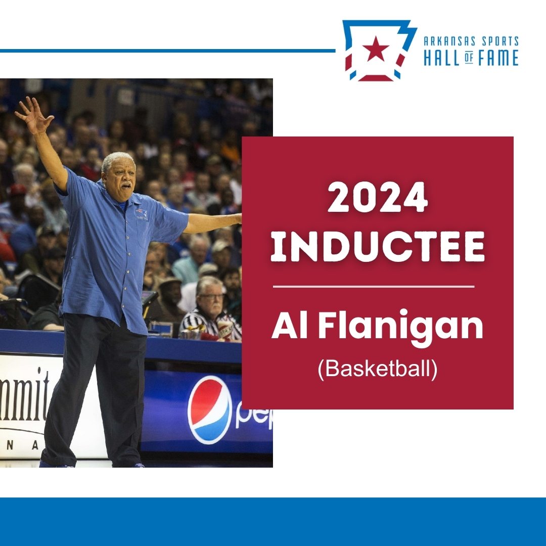INDUCTEE #6 - Flanigan joined the SAU basketball team in 1968, and played on teams that went 77-31 in his four-year career. He went on to a successful coaching career at Little Rock Parkview, with 7 state championships, 11 conference championships and over 500 wins from 2006-18.