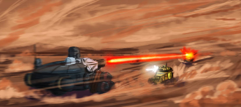 choitukaee's tweet image. Gaalsien assault railgun vs a bunch of LAVs.. long time wip now kinda done. hahah #sketcho #fanart #Homeworld #DesertsofKharak