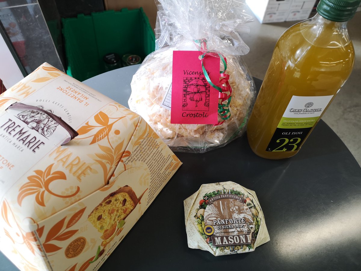 Some special seasonal treats via @VincenzosTweet Waterloo and @AmmarsMarket Kitchener. #Panettone #Cristoli #sweetlimes #pomegranates Friday 0740h on @CBCKW891 #TheMornomgEdition w/ @craignorriscbc. Tune in for 'Dottato' too. 😊