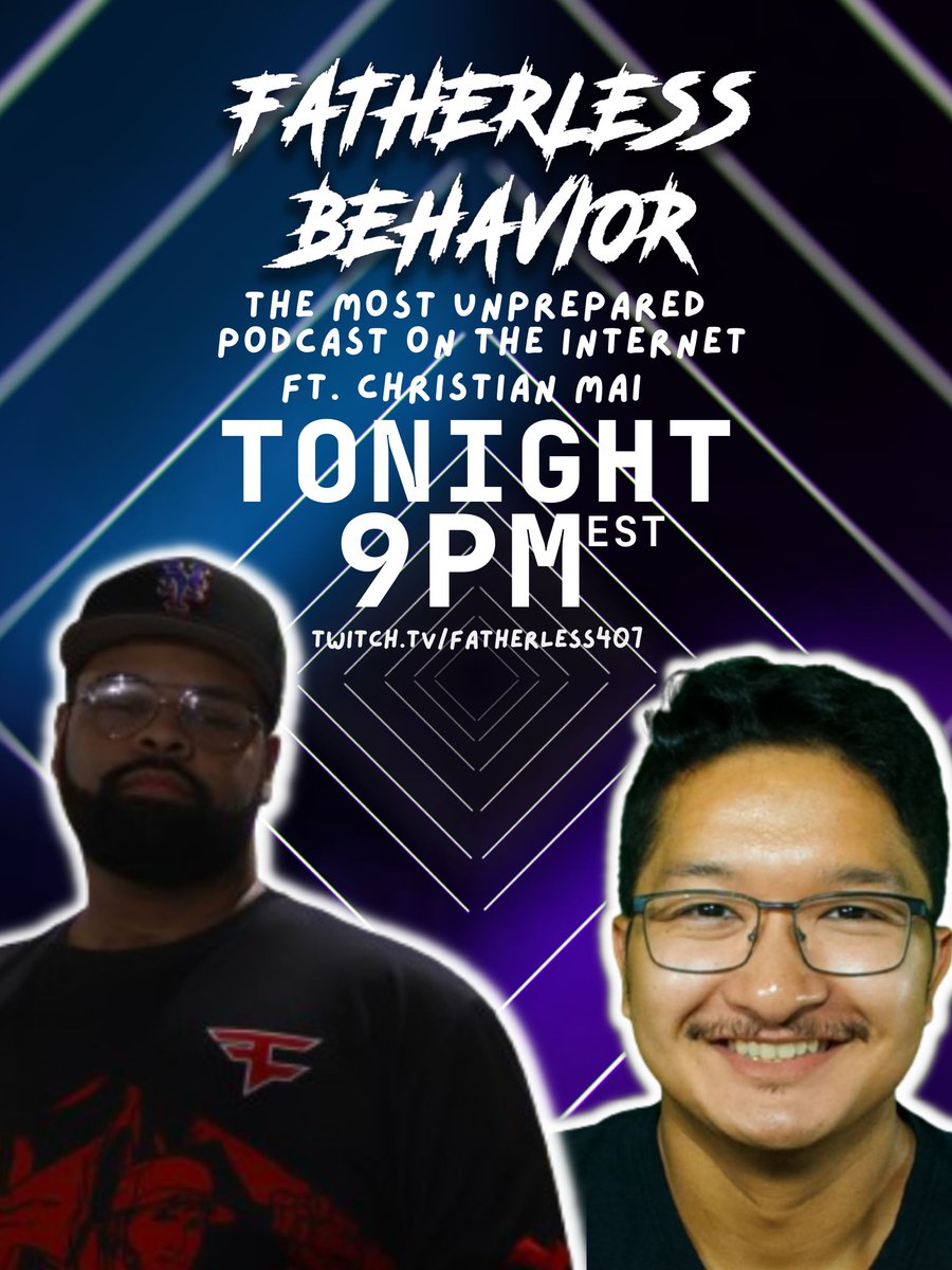 Tonight we will be touching on RELATIONSHIPS!
With My Cohost <a href="/TTVChristianMai/">Christian Mai</a> 
With Special Guest:
@TinyTTV_ 
<a href="/xvirginmaryxx/">mary</a> 
<a href="/FlackDaddyttv/">Flack</a> 
<a href="/xMistressGraves/">Mistress Graves</a> 
On a Revamped Fatherless Behavior Podcast!
