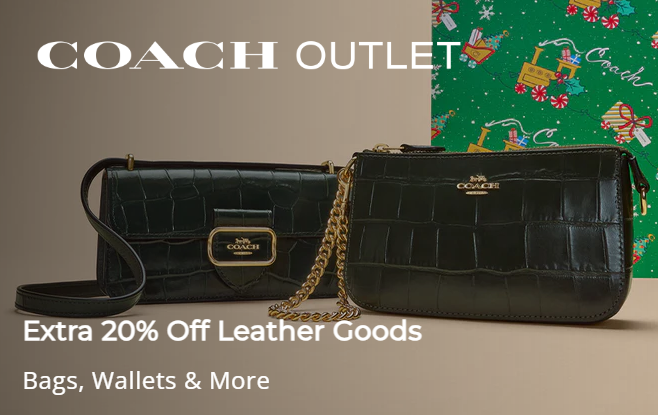 Enjoy an extra 20% off in the Coach Outlet with code COACH20, shopstyle.it/l/b5IZZ #affiliatelink #coach20 #20percentoff #coachoutlet #promocode