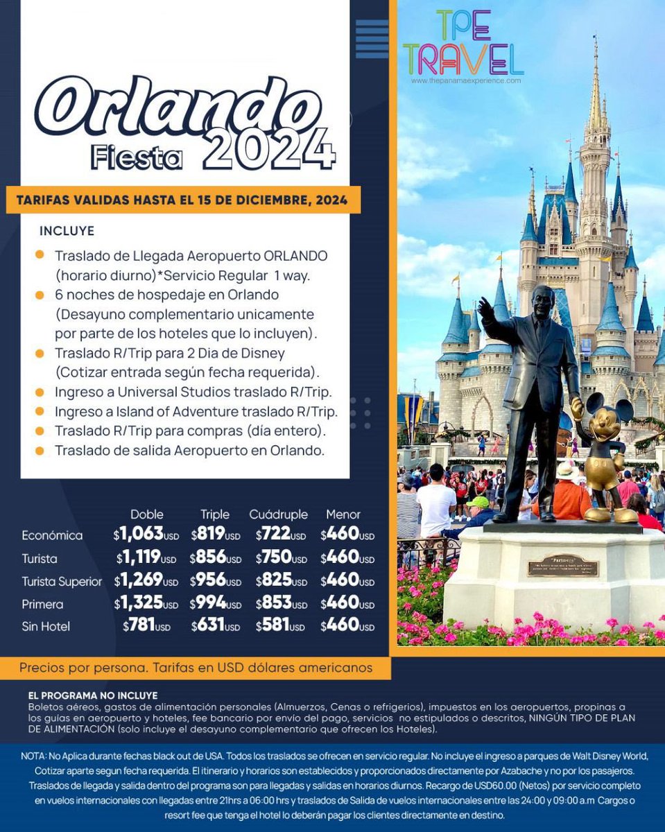 Disney te espera❤️✈️
Contactanos al 63170936 

#viajeros #travel #viajes #viajar #turismo #travelphotography #viajerosporelmundo #viaje #a #travelgram #vacaciones #travelblogger #viajaresvivir #instatravel #photography #trip #mochileros #traveling #traveler #mexico