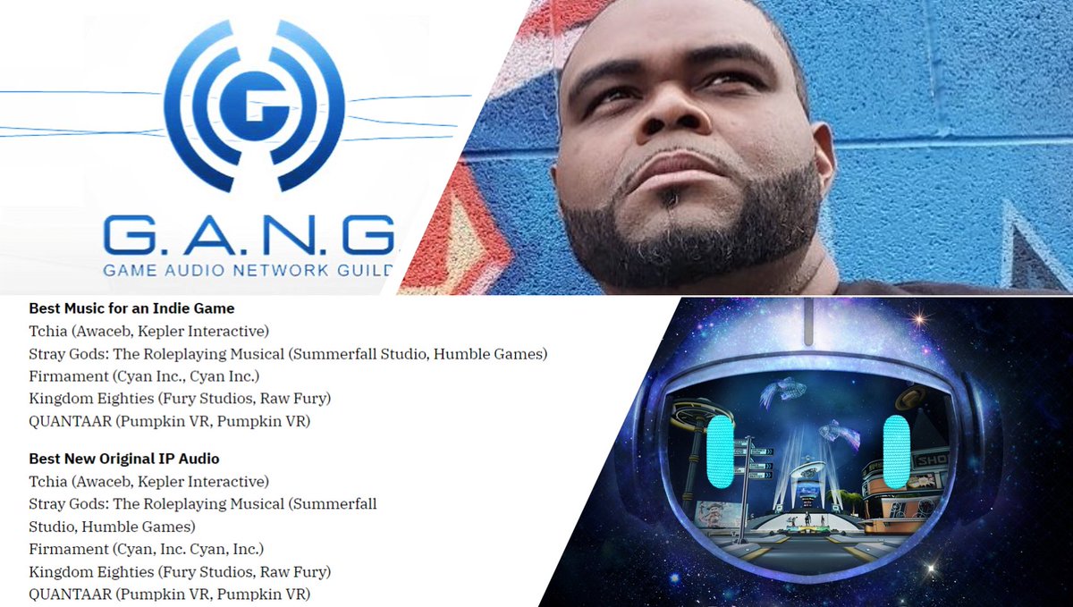 Super Humbled to be Nominated in 2 categories at the Game Audio Network Guild Awards (@audiogang). Much love to the video game @quantaar. #videogames #AWARDS #awardseason #ThankYou