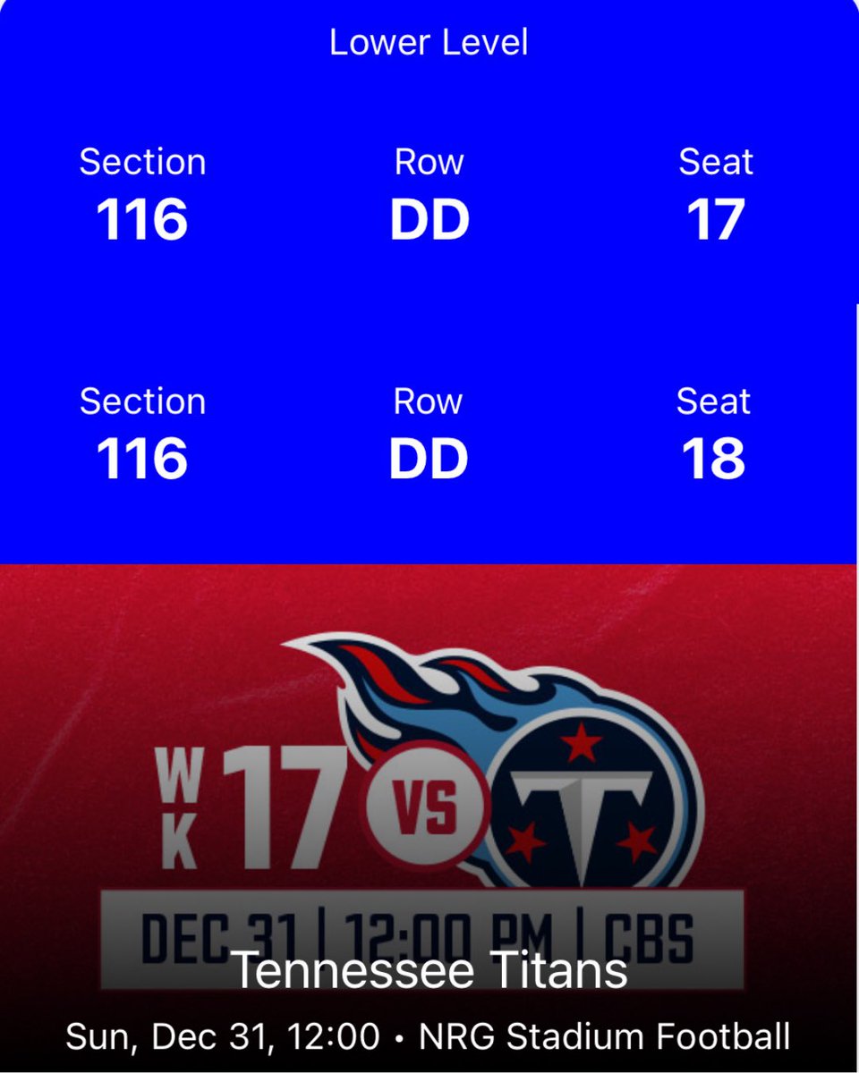 TEXANS HOLIDAY TICKET GIVEAWAY: For a chance at 2 tickets for the NYE game here’s what you gotta do: 1. Follow me 2. Retweet this tweet 3. Reply with why you should win the tickets (contest details in thread) I’ll announce the winner on Christmas. VAMOS TEXANS!