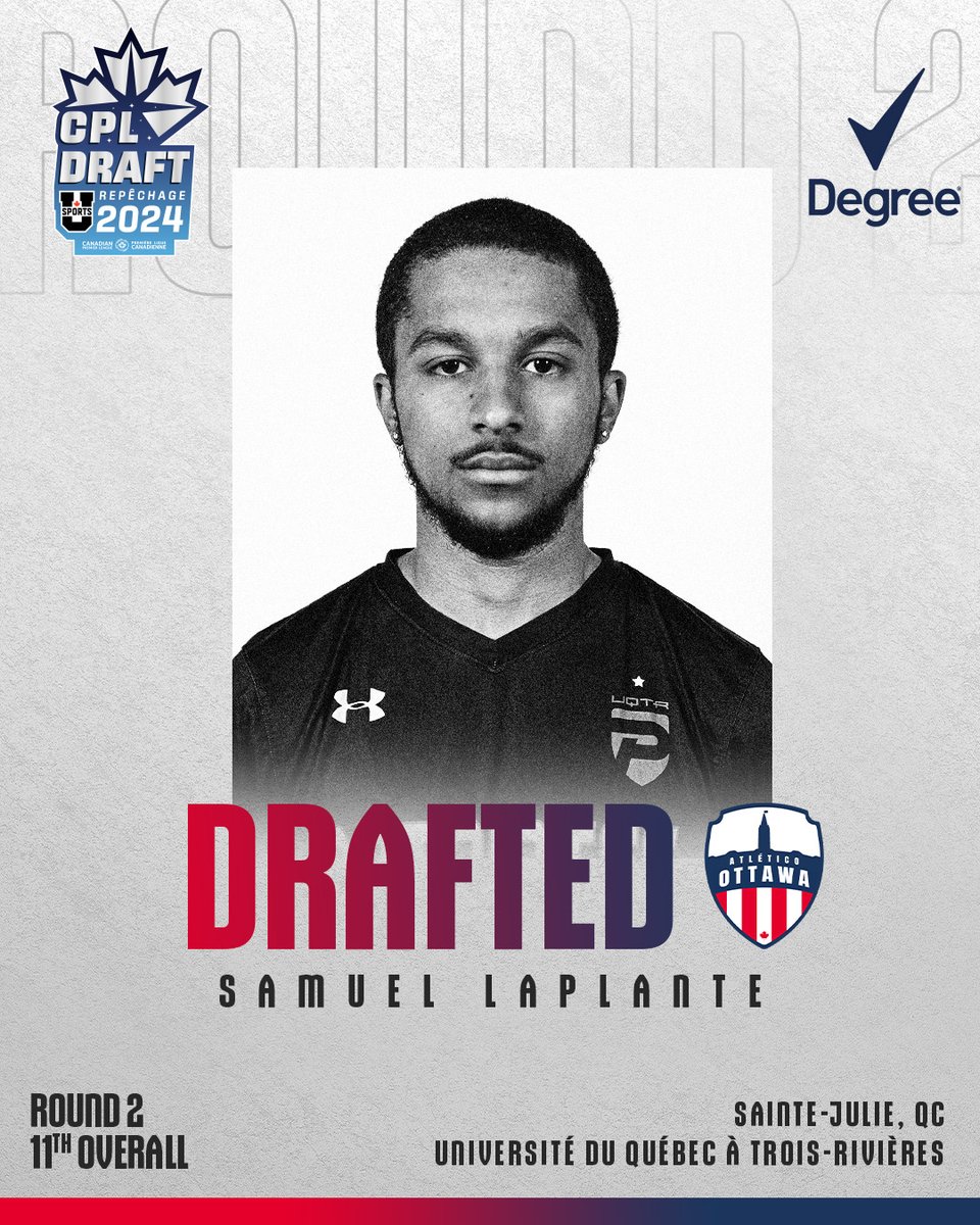 With the 11th pick in the draft, @atletiOttawa select @PatriotesUQTR defender Samuel Laplante