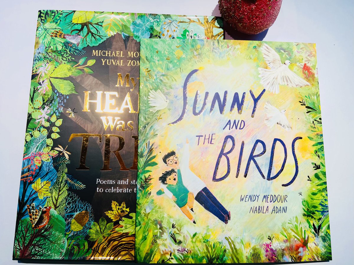 #Giveaway Day 2:- a #giftbox of 12 #childrensbooks to #win for your #school. Just:- 🎄like and repost 🌲follow us on X 🎄suggest a title for Day 2 of #TheTwelveDaysofChristmas, two turtle 🐢 doves. We offer, Sunny and the Birds @WendyMeddour & @adaninabila_ @OtterBarryBooks