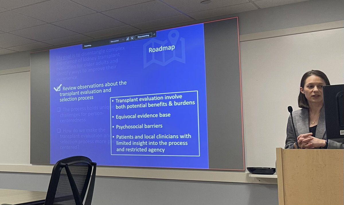 Thank you @KateButler for joining us for a wonderful #Nephrology Grand Rounds @PennKidney @Penn_Transplant! Your patient-centered work is inspiring!