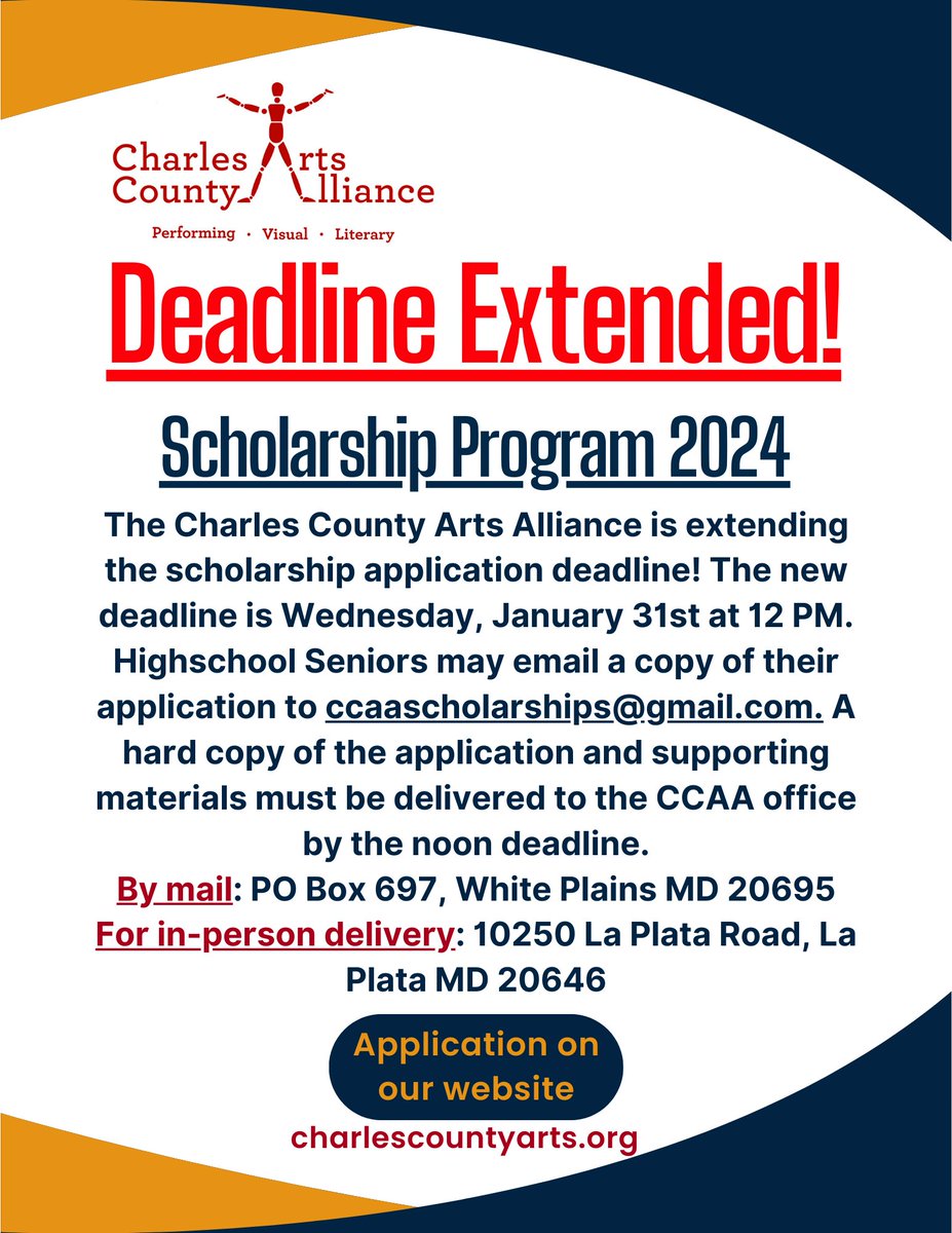 🚨NEW EXTENDED DEADLINE🚨
We have extended the Scholarship Application Deadline to January 31!