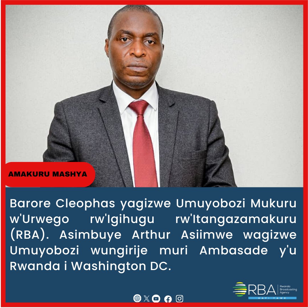 Rwanda Broadcasting Agency (RBA) tweet media