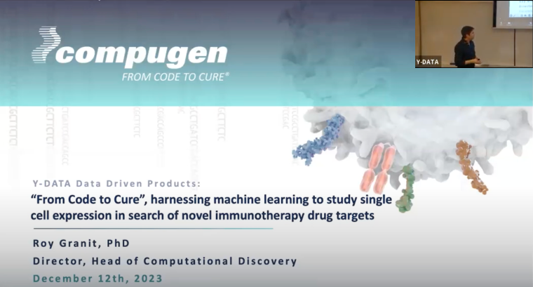 rgranit's tweet image. This week, I was excited to showcase @CompugenLtd 's advancements in #DataScience and #MachineLearning  as a featured presentation in the Y-DATA School of Data Science 'Data-Driven Products' lecture series.