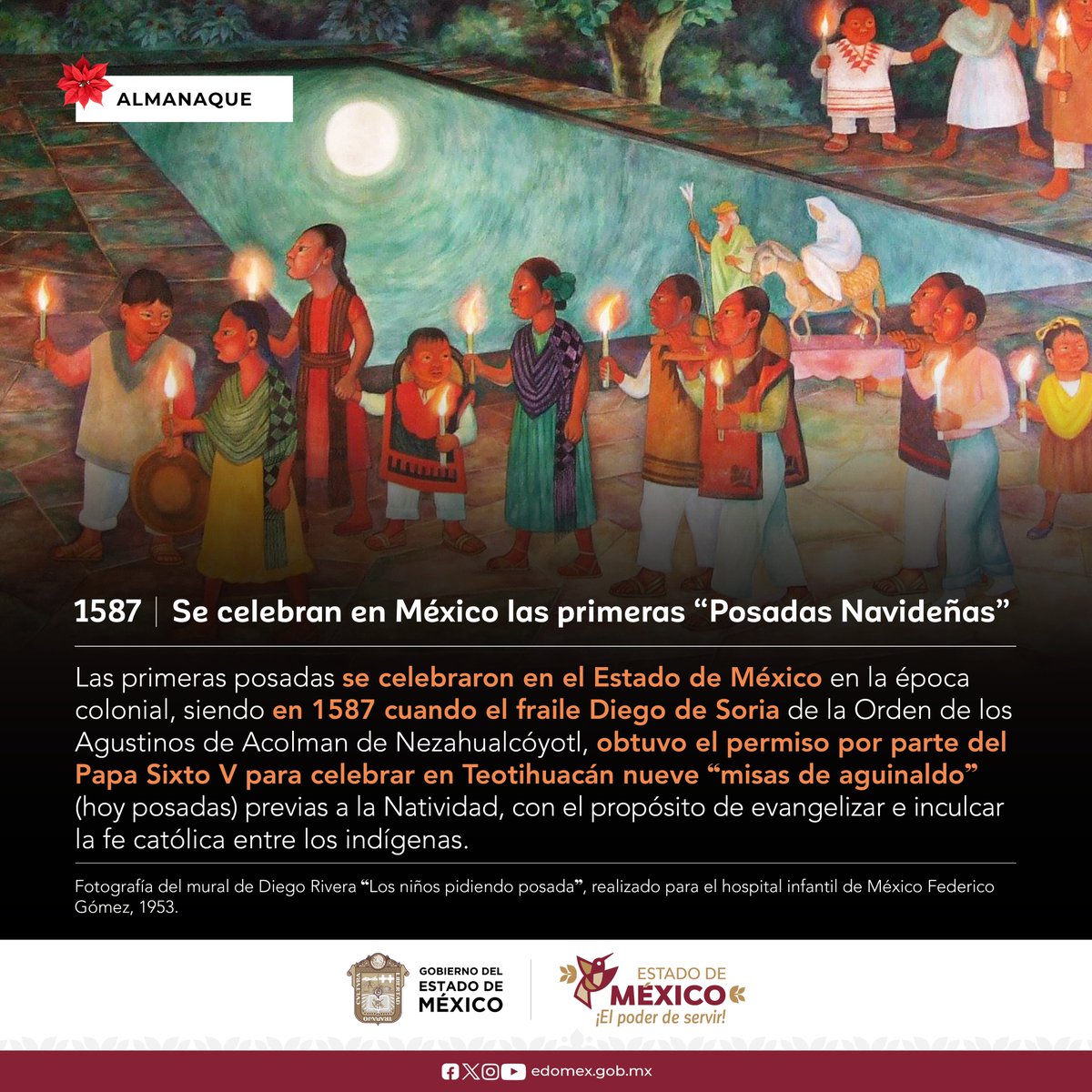 En la historia mexicana se destaca que las #PosadasNavideñas generaron un cambio radical en los aztecas, quienes llevaban a cabo el #Panquetzaliztli, la llegada del dios Huitzilopochtli durante 20 días consecutivos. #Tradiciones #Cultura #AGEMÉX
