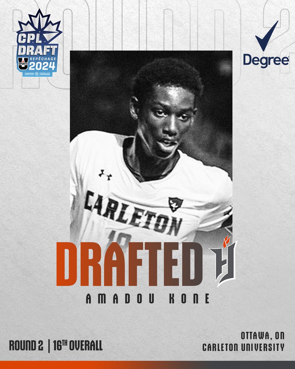 With the final pick in the 2024 draft, @ForgeFCHamilton select Amadou Kone from @CURavens 16th overall