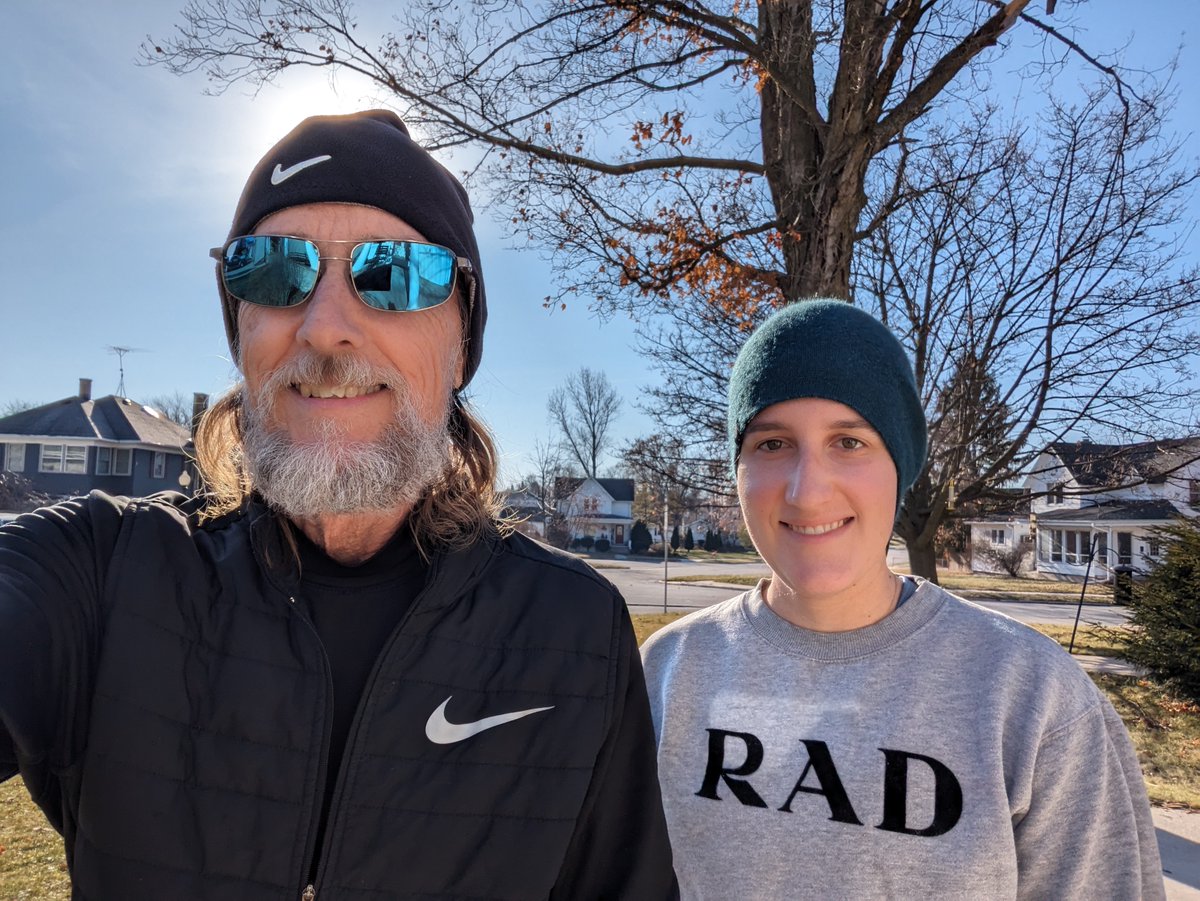 5.1 mile run. Always fun running with Rachel, even up hills and against the wind!