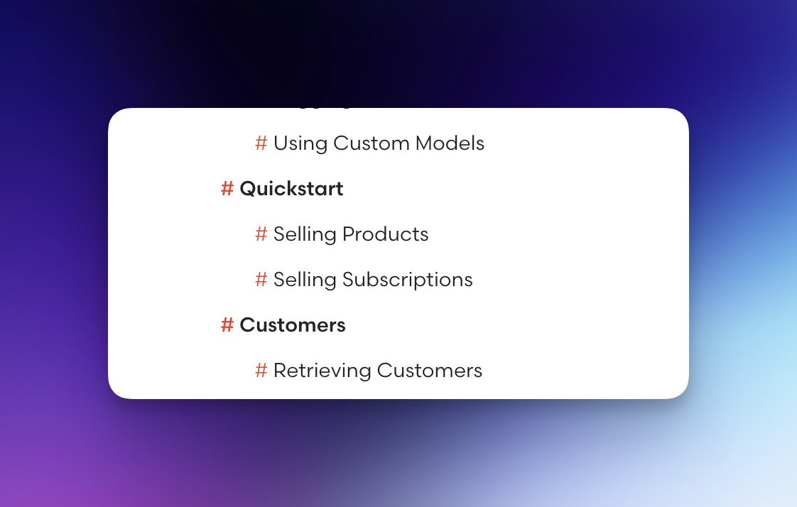 Taylor Otwell (@taylorotwell) on Twitter photo For a long time, I've dreamed of Cashier "quickstart" docs. A 5 minute intro to selling products / subscriptions with Cashier + Stripe Checkout.
Thanks to <a href="/driesvints/">Dries Vints</a>, it's now a reality. 💰
The full power of Cashier is vast and you likely don't need it. This lets you just For a long time, I've dreamed of Cashier "quickstart" docs. A 5 minute intro to selling products / subscriptions with Cashier + Stripe Checkout.
Thanks to <a href="/driesvints/">Dries Vints</a>, it's now a reality. 💰
The full power of Cashier is vast and you likely don't need it. This lets you just