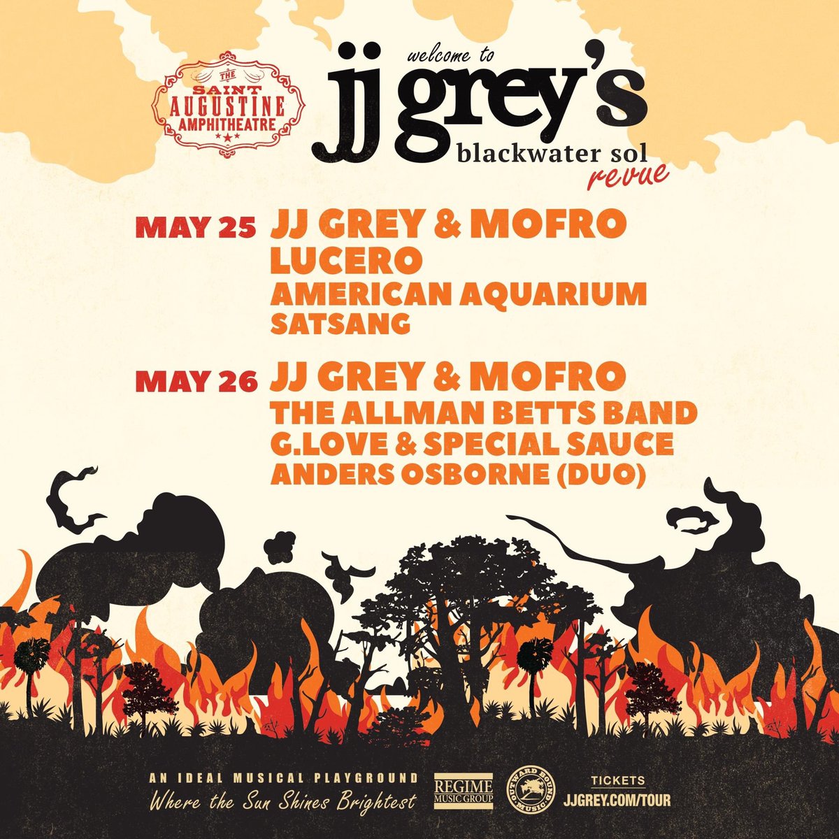 ✌🏼Looking forward to 5/26!! 🎟️🎟️ TICKETS: jjgrey.com/tour @JJGREYandMOFRO: 𝐉𝐔𝐒𝐓 𝐀𝐍𝐍𝐎𝐔𝐍𝐂𝐄𝐃 ☀️ Blackwater Sol Revue returns to @TheAmpSA! Presale tix: jjgrey.com/tour 𝐒𝐔𝐍𝐃𝐀𝐘 May 26: The Allman Betts Band, G. Love & Special Sauce, Anders Osborne