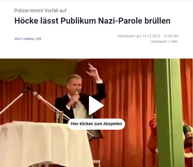 Es ist absurd, daß im #Deutschland des Jahres 2023 "Alles für..." eine Nazi-Parole sein soll. Neben dem bay. König Ludwig II. haben viele Prominente mit dieser Alltagsformulierung ihre Liebe zum Land ausdrücken wollen. Keiner der vielen hundert Geraer Bürger hat in meinem Beisein
