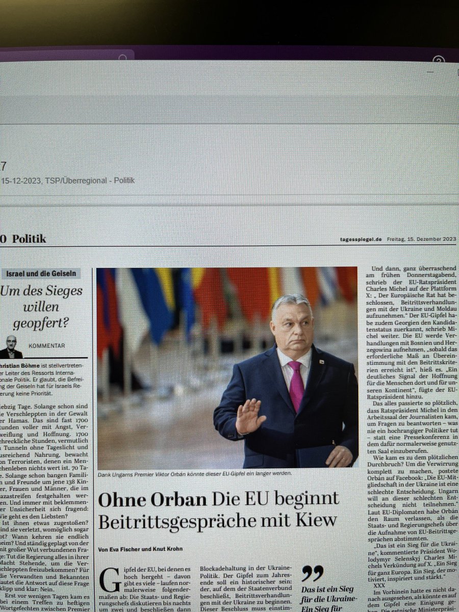 Wenn die Zeitung schon gedruckt wird und währenddessen der ganze Seitenaufmacher noch einmal neu geschrieben werden muss #EUCO #Ukraine #surprisesurprise