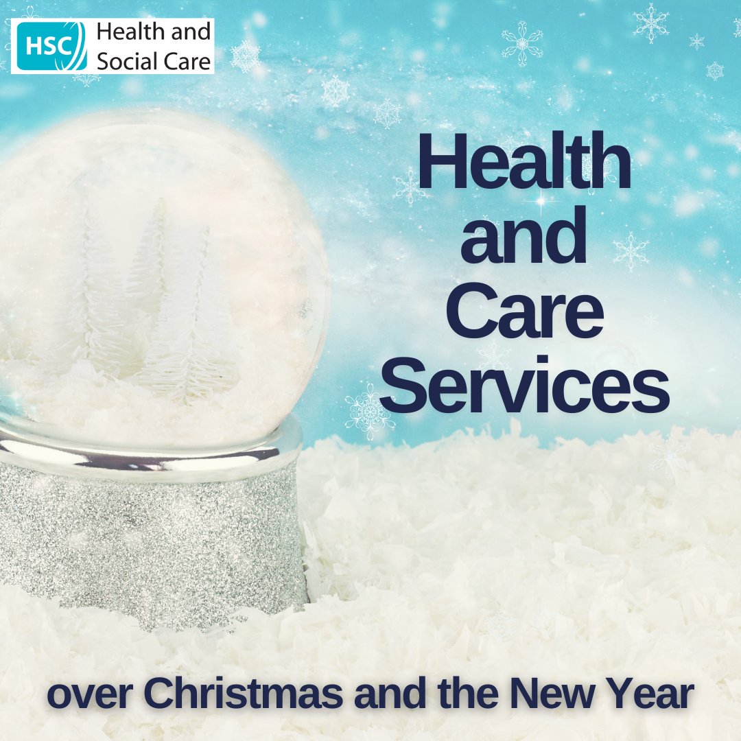 As the Christmas holidays near, it is important to familiarise yourself with the different healthcare services available in NI. If you feel unwell, it is important to choose the service most appropriate to your symptoms. Find out more at bit.ly/HSCservicesChr…