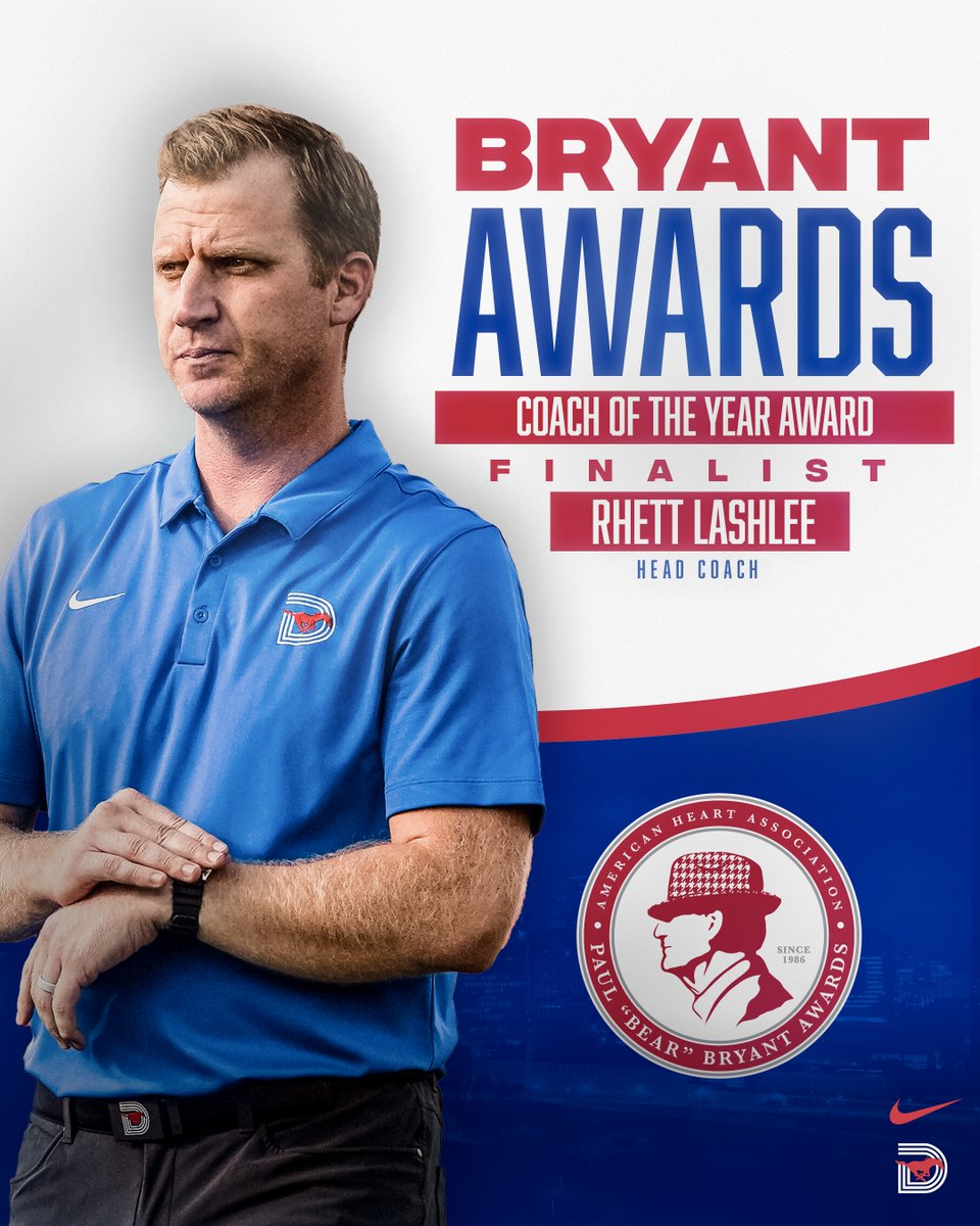 .@RhettLashlee is a FINALIST for the 2023 Bryant Awards Coach of the Year! #PonyUpDallas