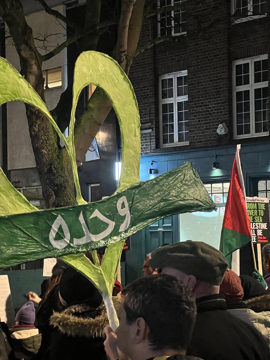 ‘Together’ I feel so emotional on this Grenfell silent walk. A sea of Palestine flags, kuffiyehs and placards for Palestine. Solidarity is the most beautiful thing. Arconic killed families in Grenfell and are killing families in Gaza now. Our pain is one. Justice is one. 💚🇵🇸
