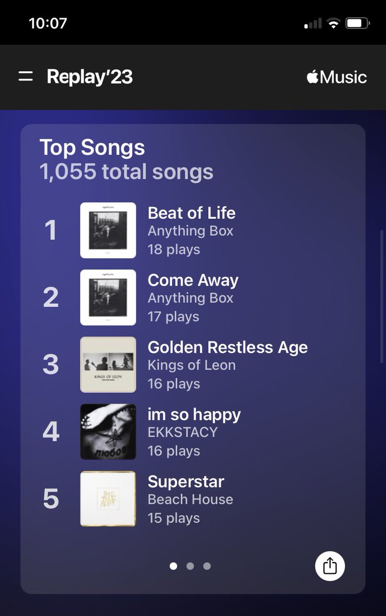 jpknights's tweet photo. So @AppleMusic has some interesting analytics of the music you’ve listened to. My 2023 music is on point with @KingsOfLeon @endpop @foofighters @twentyonepilots @youngthegiant
Check out your Apple Music analytics #KoL #anythingbox #foos #TopClique #YTG https://t.co/2ZslNYCcqi