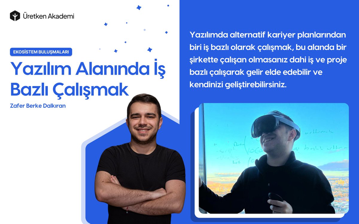 💻 Yazılım Alanında İş Bazlı Çalışmak

🚀 Bu akşam düzenlediğimiz ekosistem buluşmaları etkinliğinde, #yazilim  alanında başarılı bir kariyerin kapılarını aralayan Dijital Pazarlama & SEO Ajansı @wolfy_digi'nin Kurucusu @DalkiranZafer  konuğumuzdu.