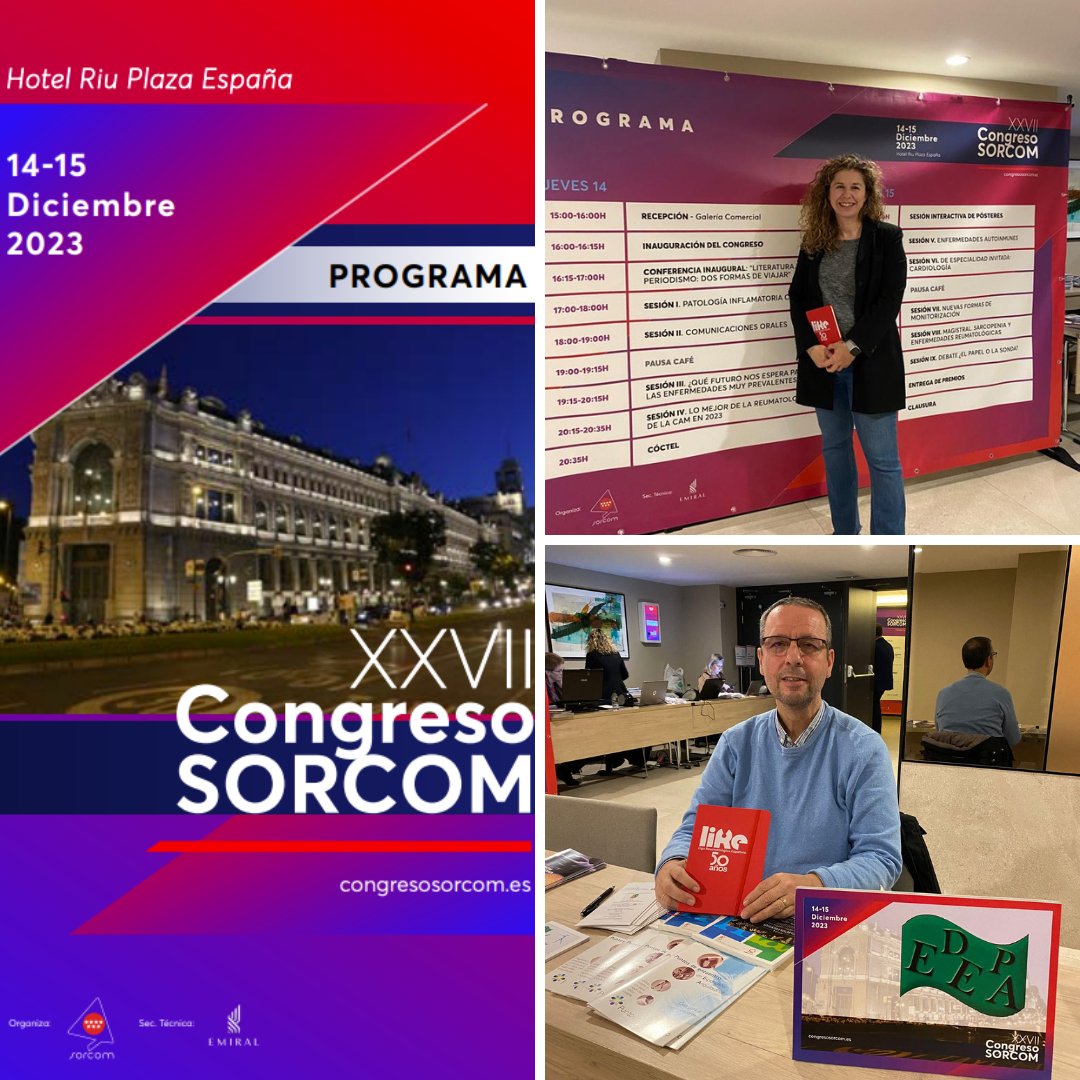 ligareuma's tweet photo. ✅@ligareuma está presente en el XXVII de la Sociedad de Reumatología de la Comunidad de Madrid @SORCOM1, con la presencia de María Carmen Miguel Rodríguez, presidenta @anadejudmj, y Jose Maria Alonso, vicepresidente de #EDEPA, que comienza hoy en Madrid
ℹ️https://t.co/liLCS9HxM4 https://t.co/2q4SGal7dh