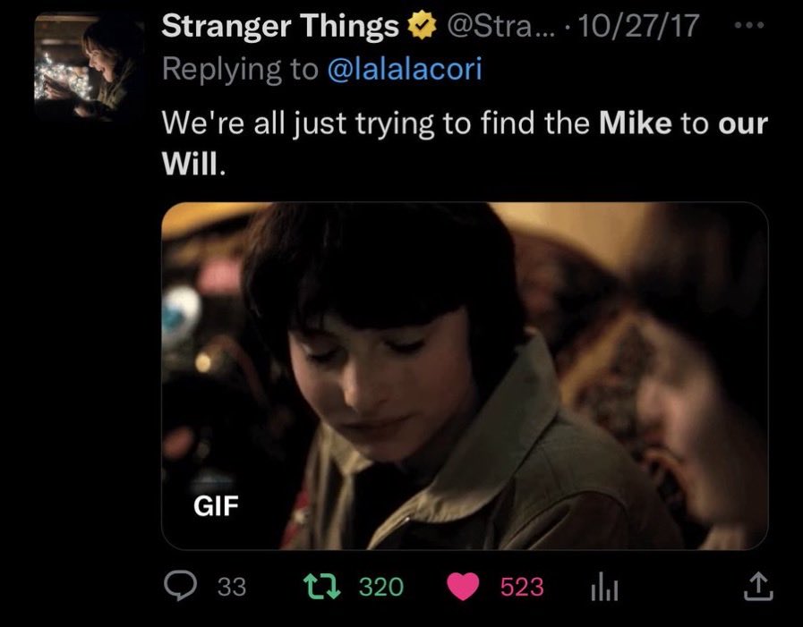 THE😭😭😭MIKE😭😭😭😭TO😭😭😭😭😭😭OUR😭😭😭😭😭😭WILL😭😭😭😭😭😭😭 <a href="/strangerwriters/">stranger writers</a>