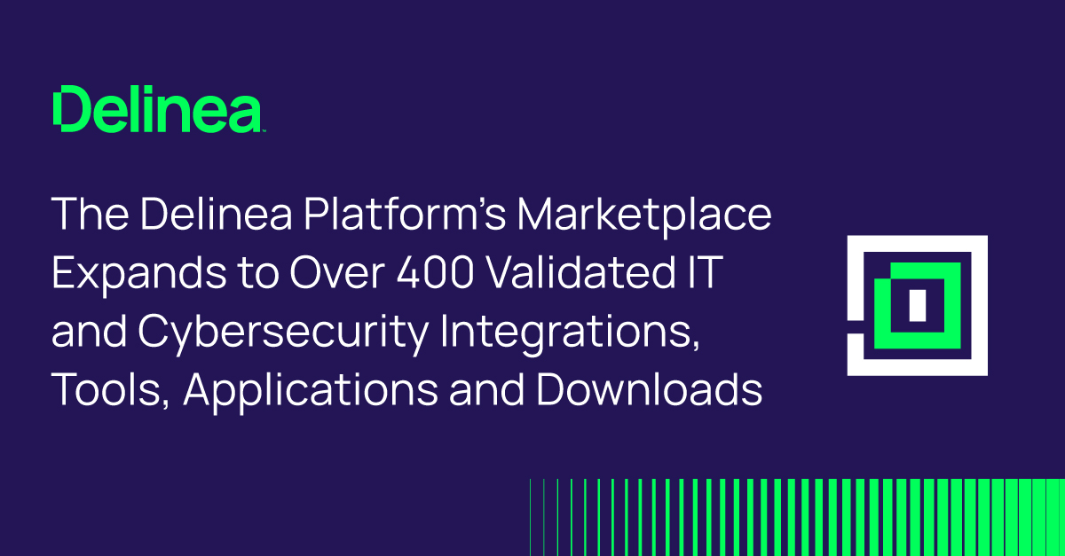 This morning, Delinea announced a significant expansion of the Delinea Platform Marketplace to over 400 validated IT and cybersecurity integrations, tools, applications, and downloads to embed privilege controls, driving improved security and efficiency. hubs.ly/Q02d0QkC0