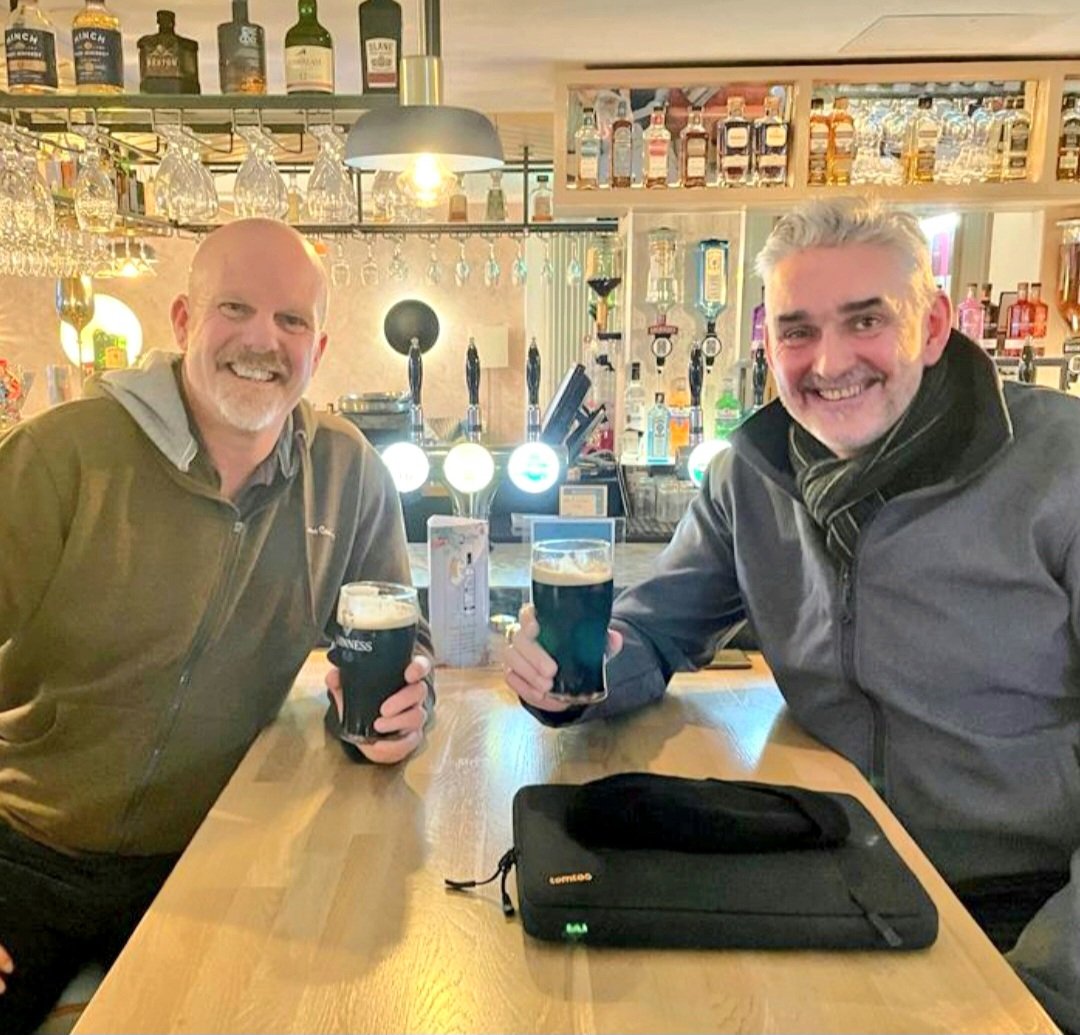 Annual pre-Christmas 'putting the world to rights' summit with @john_bustard #creativity #innovation #imagination #inspiration and #guinness