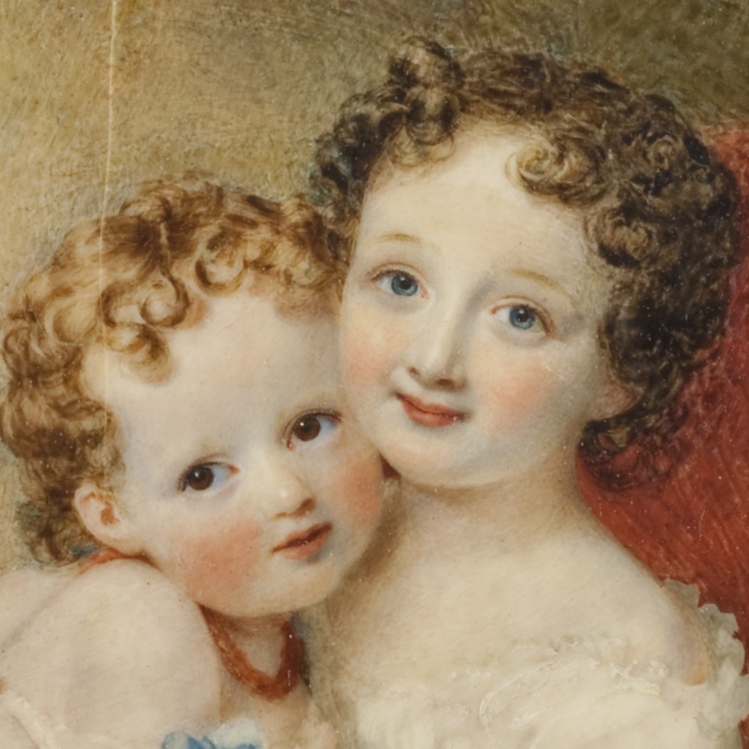 todays episode of 'creepy or cute' [Sir William Charles Ross, Portrait of Two Children, circa 1825]