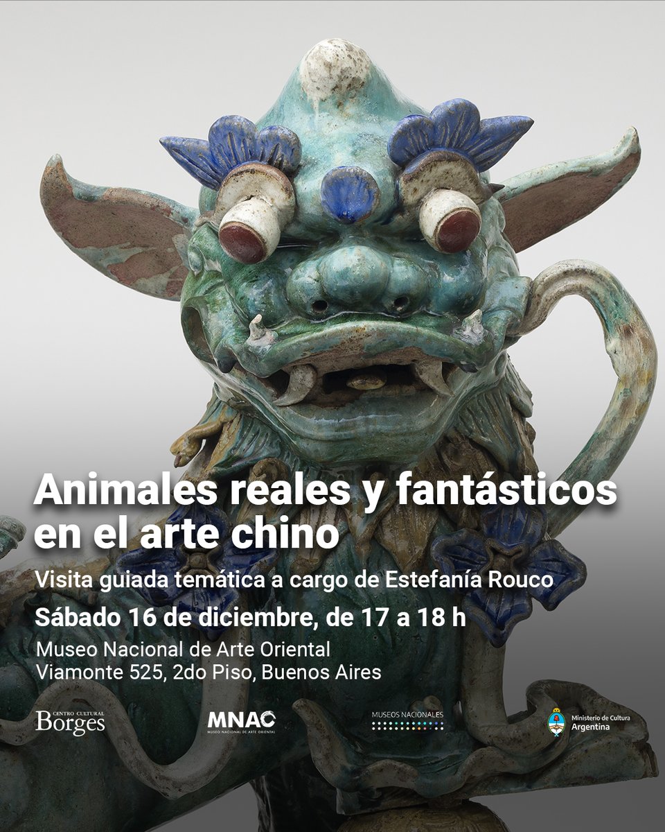 🐉Inauguramos nuestro ciclo de visitas guiadas temáticas de la mano de Estefanía Rouco, especialista en China e integrante del equipo de Investigación del Museo Nacional de Arte Oriental. Durante el recorrido analizaremos la representación de animales en el arte chino.