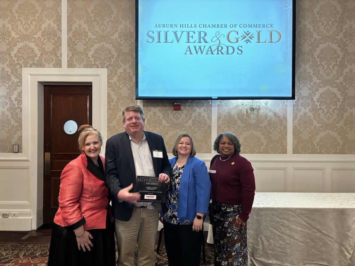 Nexteer's tweet image. We&apos;re honored to receive the &quot;Oakland University Innovator of the Year Award&quot; from the Auburn Hills Chamber of Commerce! Thank you to our entire global #OneNexteer team for your ongoing commitment to relentless innovation and for making tomorrow better than today!