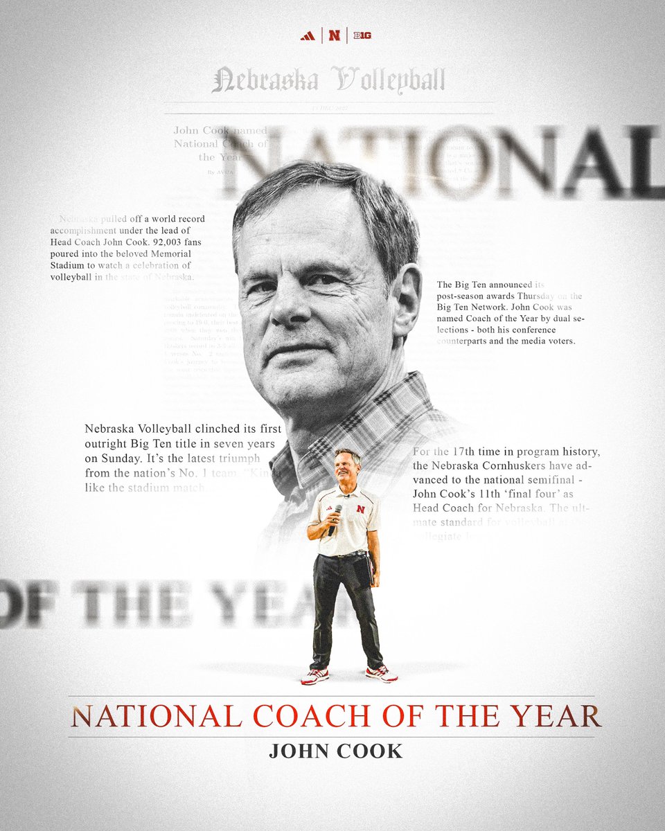 Let him Cook.

For the third time in his career, <a href="/jcook2/">John Cook</a> has been named the National Coach of the Year!

#GBR 🐐