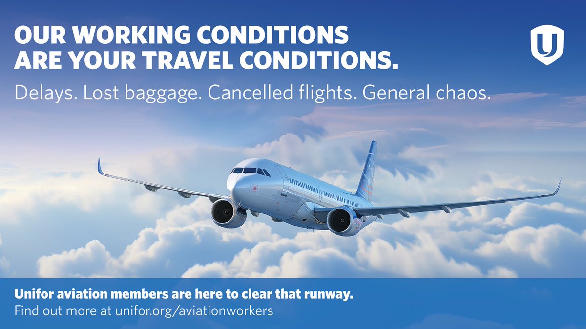 Unifor2002's tweet image. Join us for a Day of Action at Pearson International Airport in Toronto on Mon., Dec. 18 from 3 p.m. to 6 p.m. as we push them to finally deal with the root causes of travel chaos by improving wages and working conditions in the sector 
unifor2002.org/News-Room/MISC… #Unifor #Solidarity
