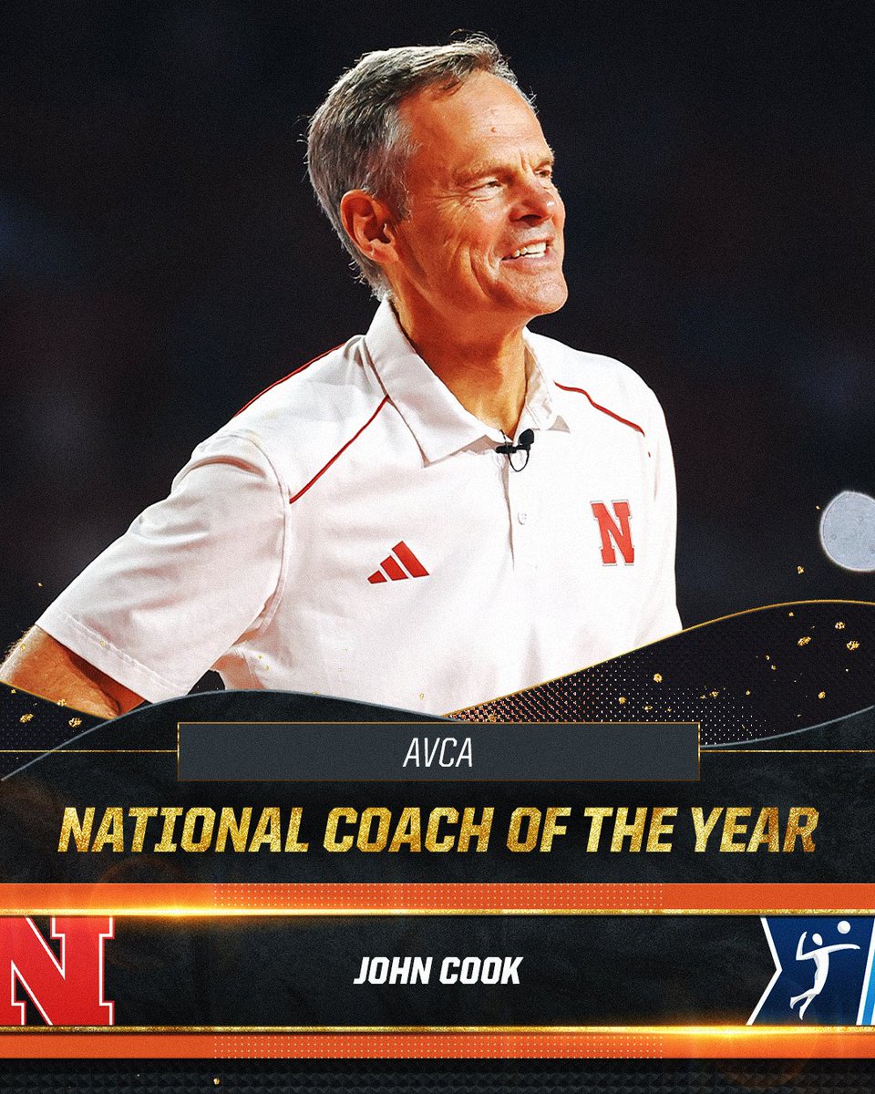 Congratulations to <a href="/HuskerVB/">Nebraska Volleyball</a> head coach <a href="/jcook2/">John Cook</a> on being named the 2023 <a href="/AVCAVolleyball/">AVCA</a> Coach of the Year! 🤩

#NCAAWVB