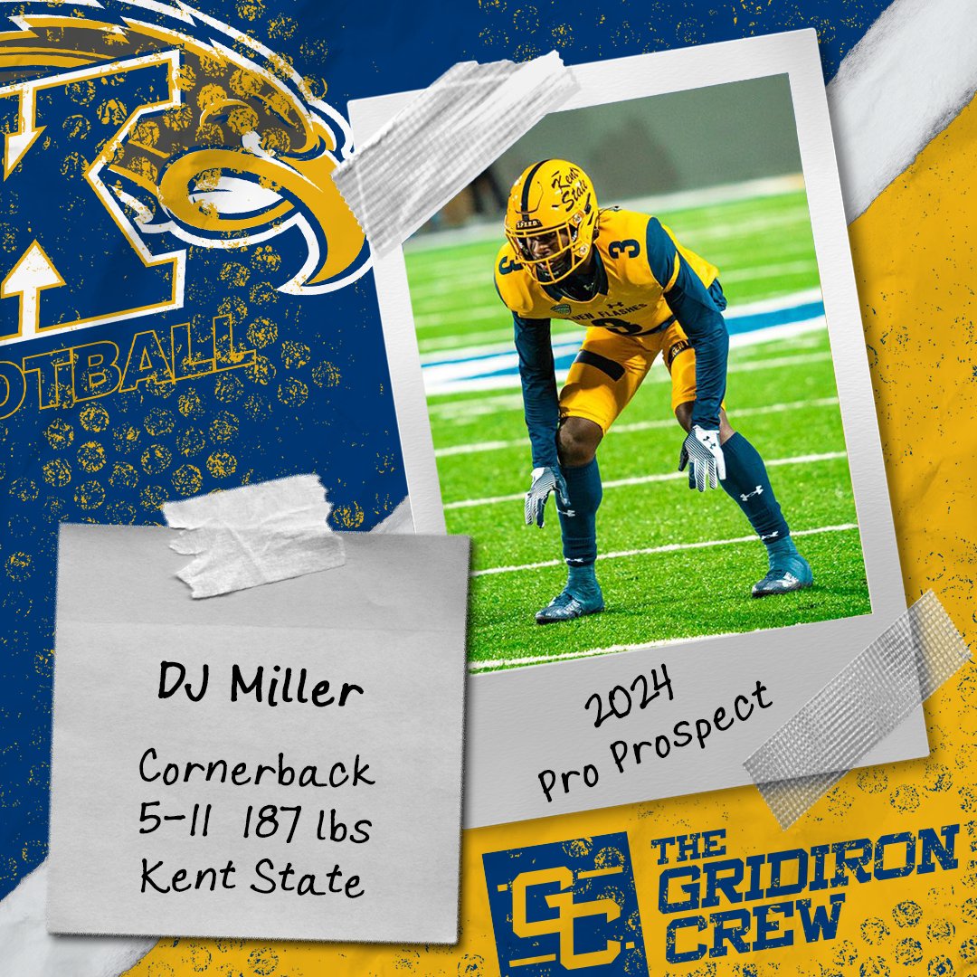 ⚠️ Attention Pro Scouts, Coaches, and GMs ⚠️ You need to look at 2024 Pro Prospect, DJ Miller @Djmiller2424, a CB from @KentStFootball 👀 See our Interview: thegridironcrew.com/dj-miller-2024… #2024ProProspect #DraftTwitter #NFLDraft #NFL #CFLDraft #CFL #ProFootball 🏈