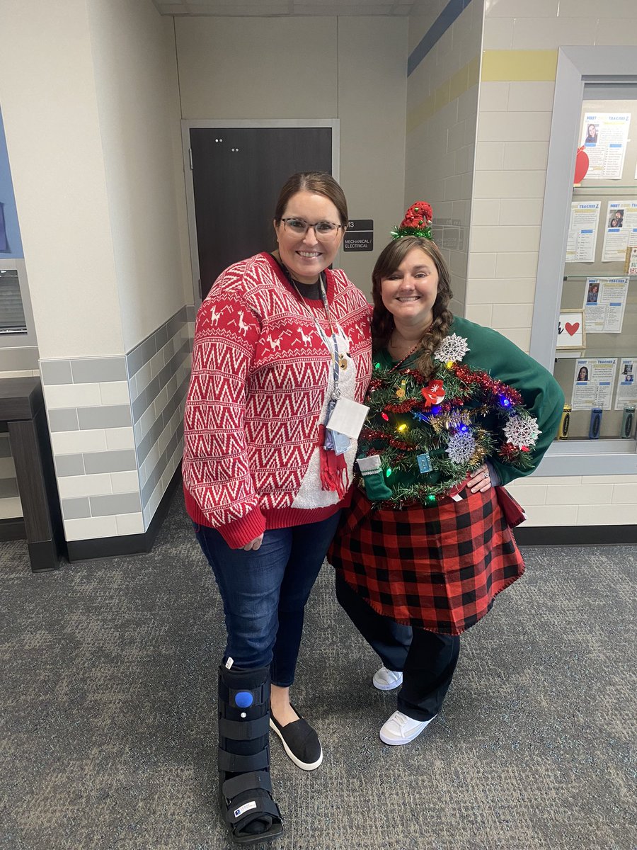 Today is #oleuglysweater23 day at <a href="/OLE_Leopards/">Leonard Elementary</a>!! Click on the hashtag to see all of the amazing ugly sweaters at my school! Also, a shout out to <a href="/MrSowders/">Mr. Sowders</a> for the fun reindeer game today! He is creating an amazing school environment!