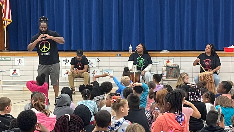 "Check Yourself: Bullying Others is Bad 4 Your Health" Thank you <a href="/WombWork/">WombWork Productions</a> for inspiring our youth and adults. Thank you <a href="/arts4learningmd/">Arts for Learning Maryland</a> and <a href="/mdartscouncil/">Maryland State Arts Council</a> for helping to make this possible! Your partnership brings so much joy to our school and community.